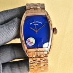 Franck Muller Casablanca 40mm 316L Steel Blue/Black Face on Rose Gold Watch